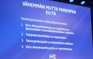 Perussuomalaisten EU-vaaliohjelman julkistus 29.3.2014.